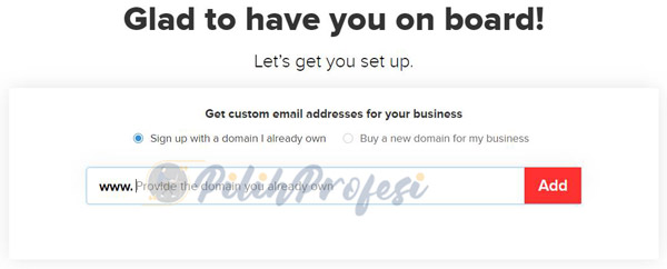 Masukkan Domain Email Perusahaan