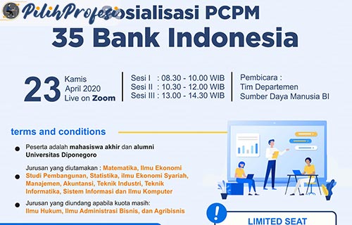 Syarat Daftar Rekrutmen PCPM BI