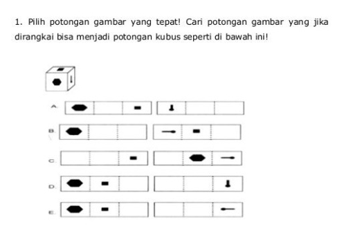 Contoh Soal Tes Potongan Gambar