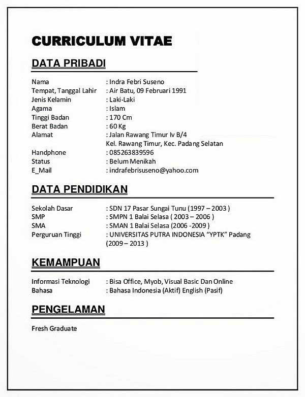 4 Cara Buat CV Lamaran Kerja