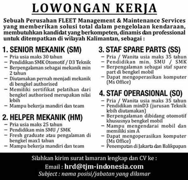 Contoh Iklan Lowongan Pekerjaan dari Iklan di Koran Beserta Surat Lamarannya 